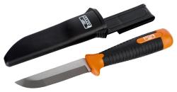 Нож SB-2449 Высокопрочный подрубной нож с заокругленнеым клинком и прорезиненной рукояткой